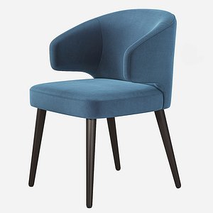 minotti aston dining chair 3D