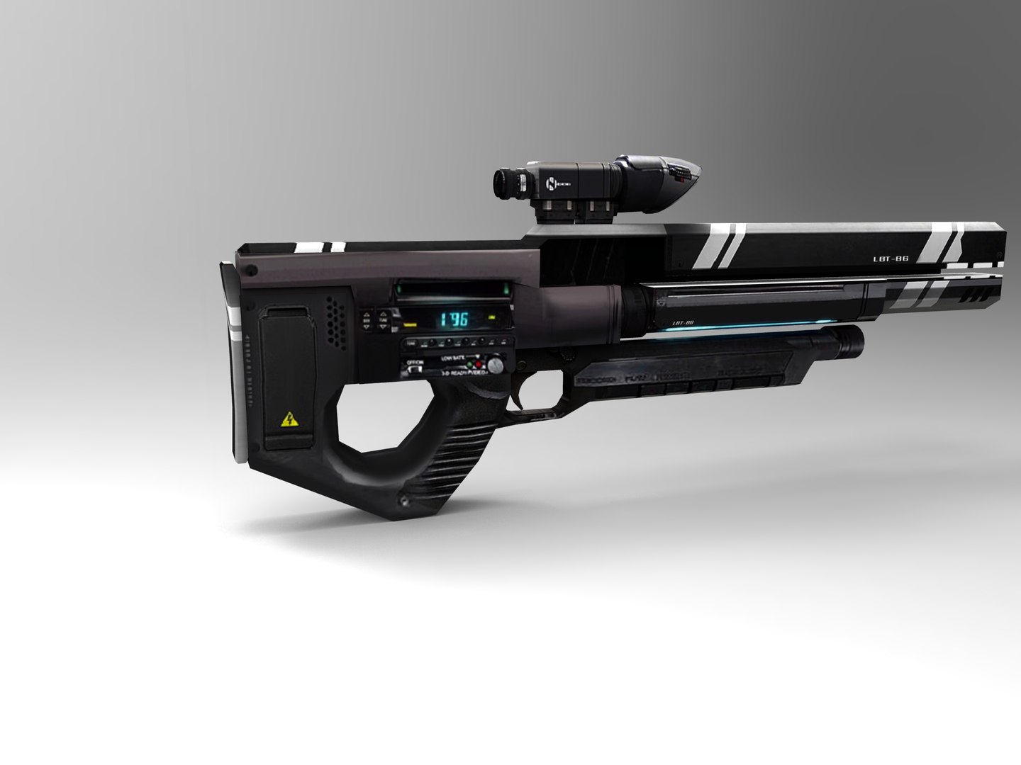 3d model modern gun