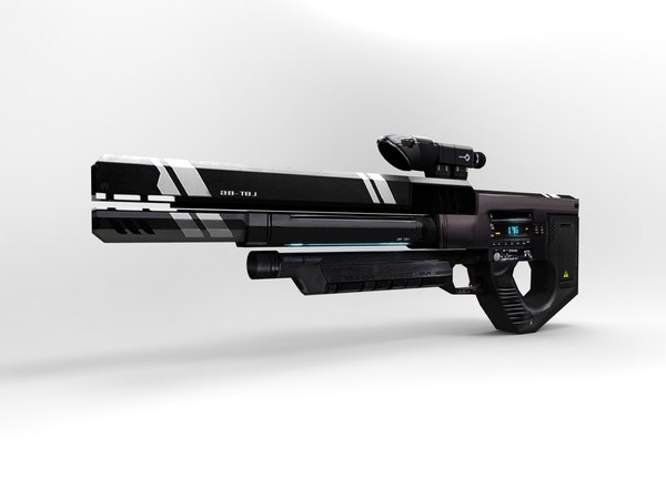 3d model modern gun