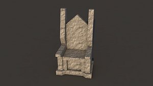 3D Stone Throne model