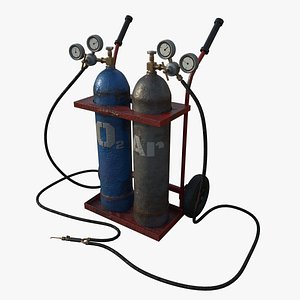 gas cylinders 3D model