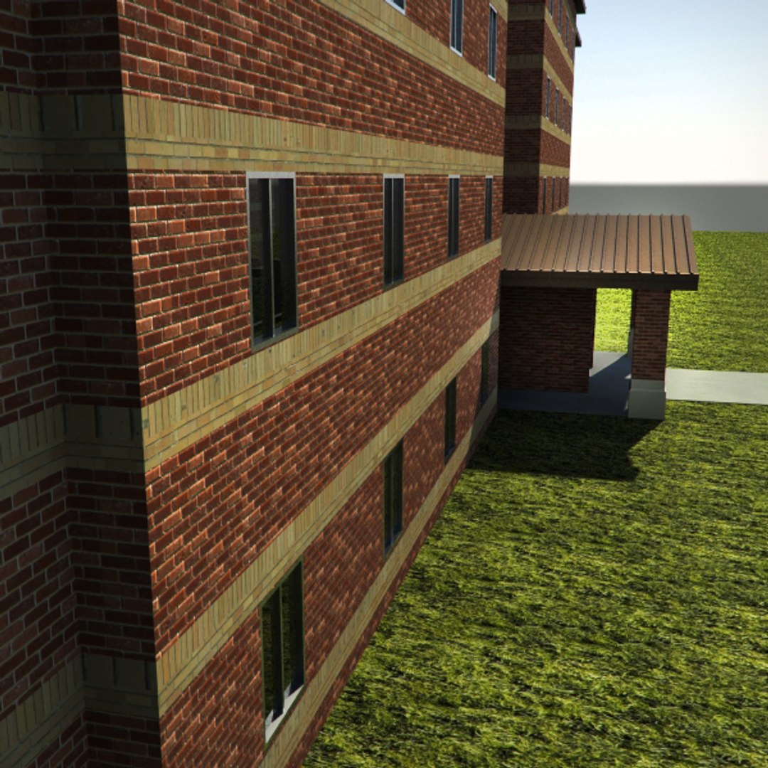 3d Model Brick Building