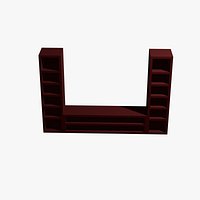 Low Poly Sideboard Wood