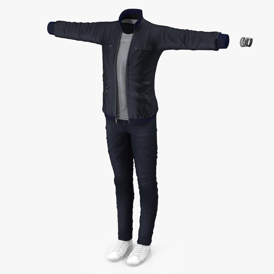 Street Clothes Set 3D model preview