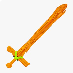 Stylized Lowpoly Wooden Sword model