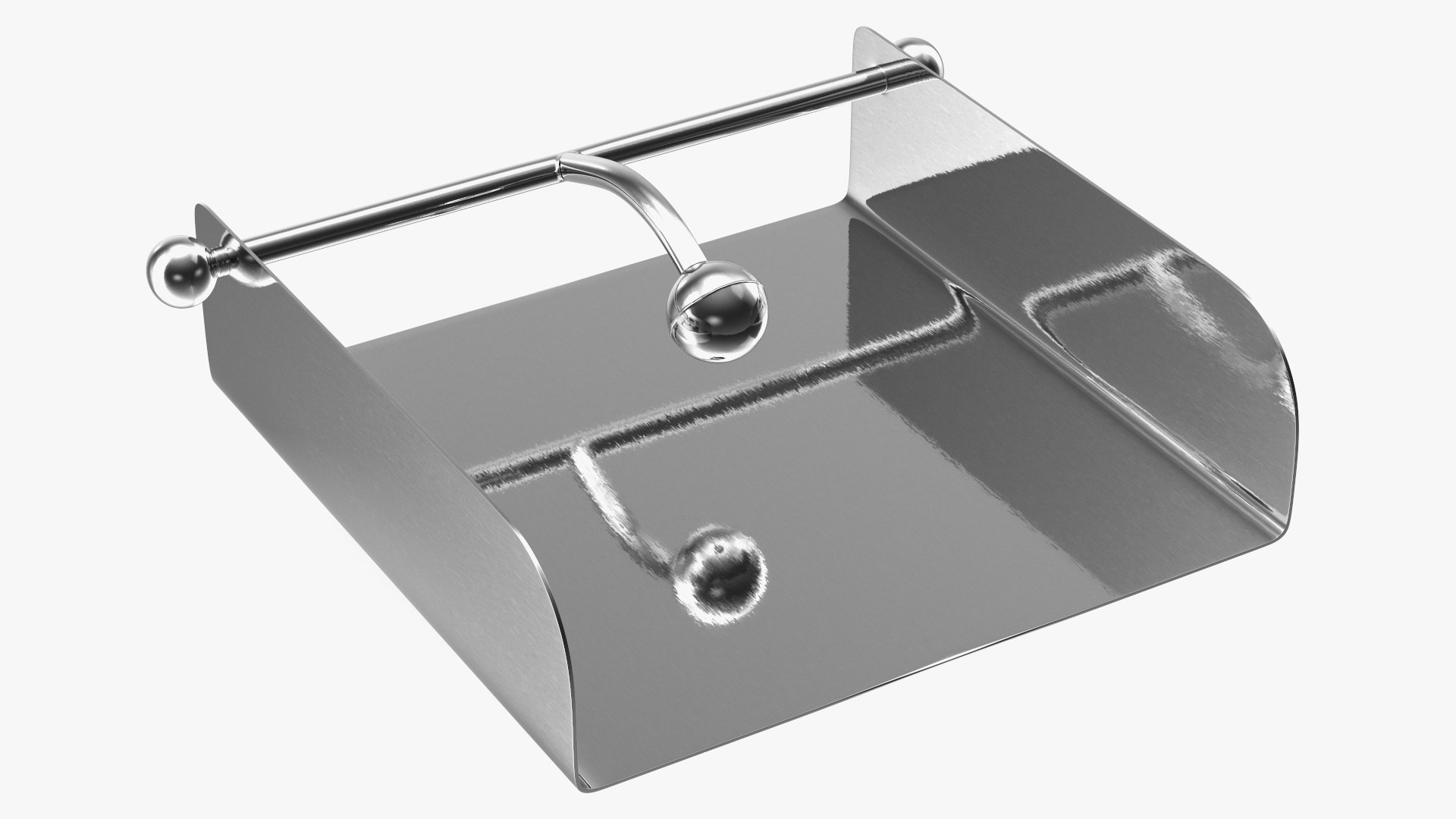 Napkin Holder Stainless Steel Empty 3D model preview