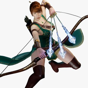 3D Phoenix Bowmaster - Game Ready model