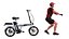 Personaggio ciclista con casco di sicurezza rosso