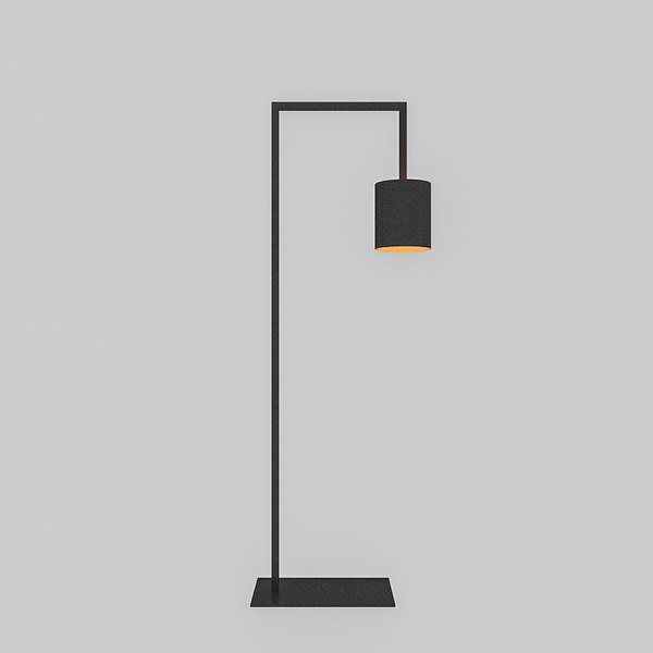 black floor lamp 3D model