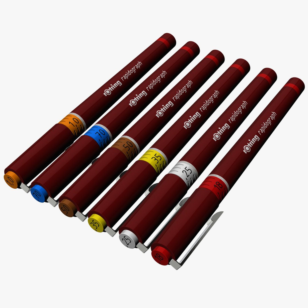 Koh-I-Noor Rapidograph H.R.S. Set - Set of 7 Pens