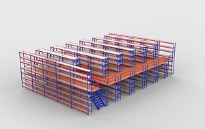 Ware House Racking System 3D model