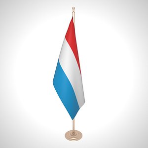 luxembourg flag 3D model