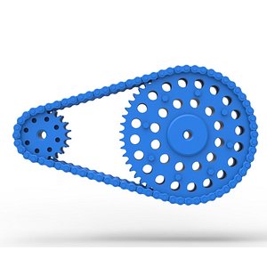 3D Diecast Chain drive Version 3 Scale 1 to 25 model