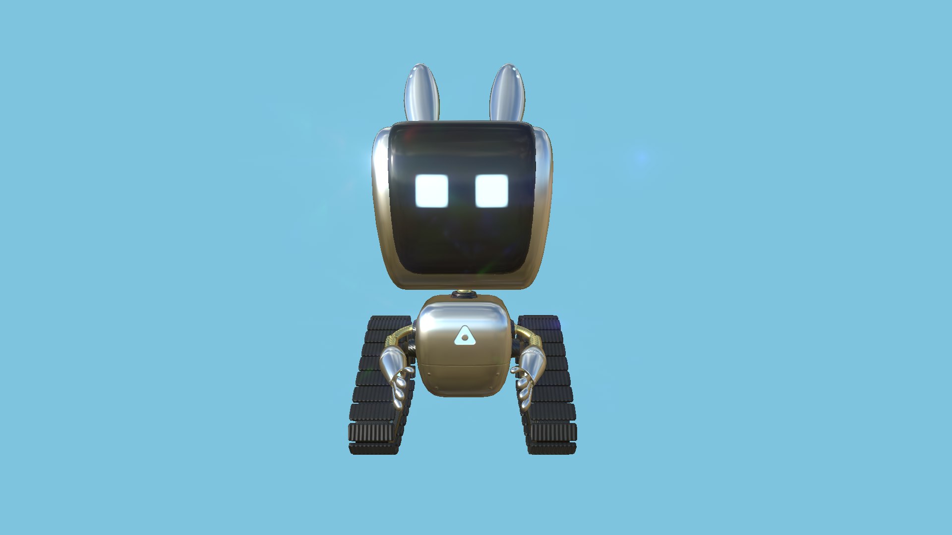 Cute Robot 05 Aluminum - Character SciFi Design 3D - TurboSquid 1770227