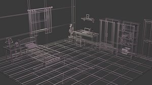Cozy Bedroom Pack - Low Poly
