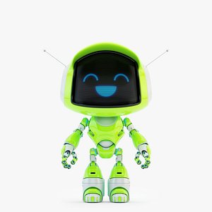 Lovely green robot - companion