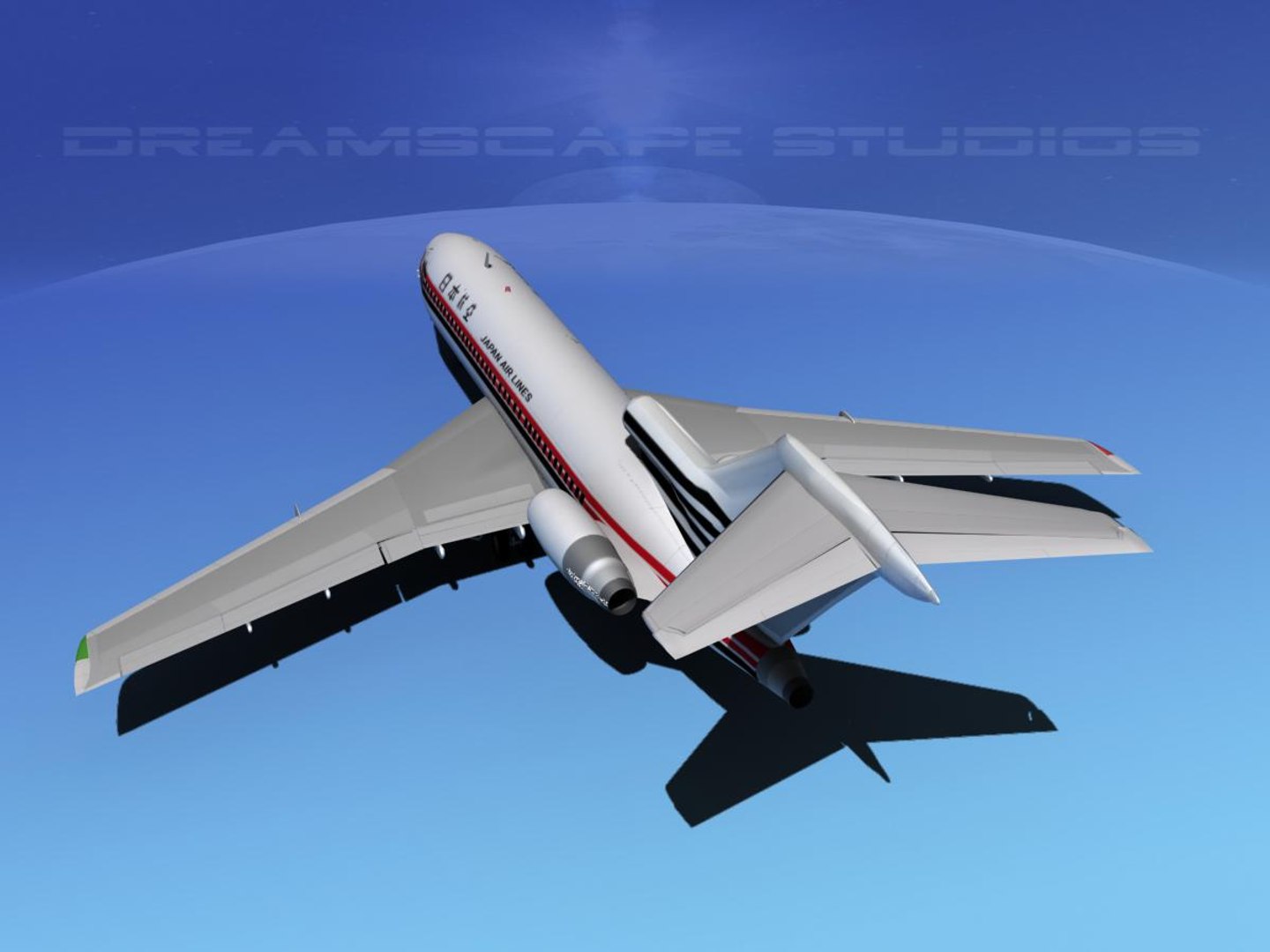 3d Model Of Airline Boeing 727 727-100