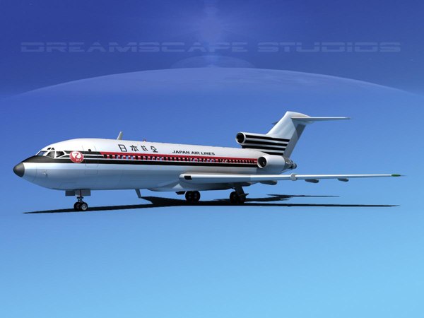 ボーイング727-100日本航空3Dモデル - TurboSquid 866309