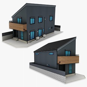 Japan Modern Style House 01 3D model