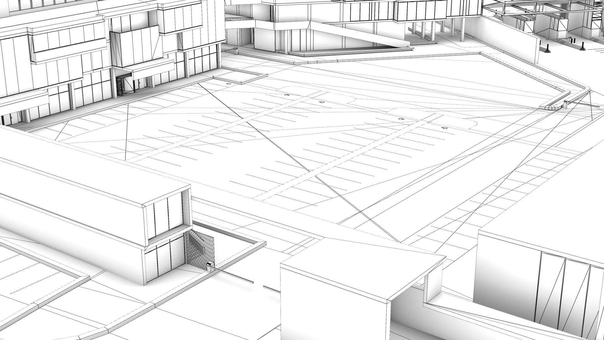 Customs Entrance Environment Model - TurboSquid 1367310