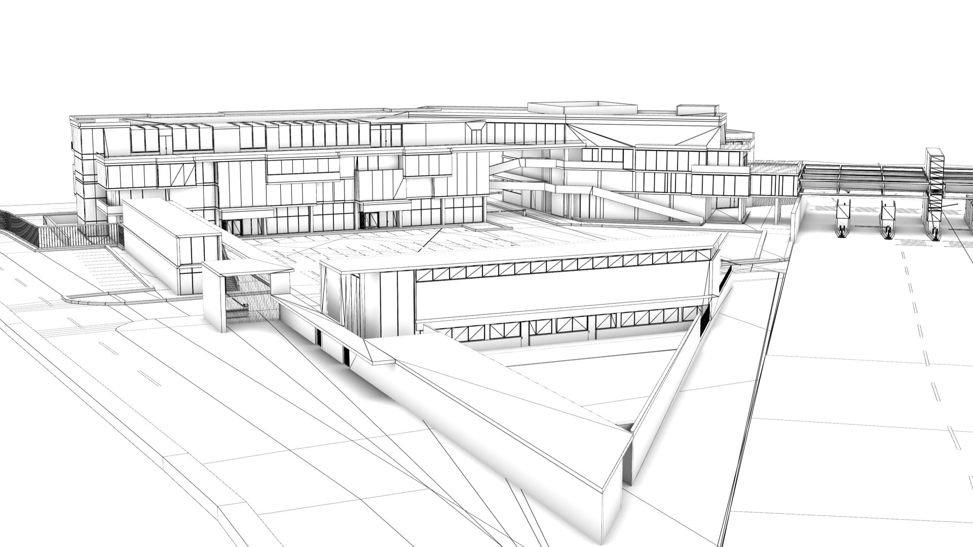 Customs Entrance Environment Model - TurboSquid 1367310