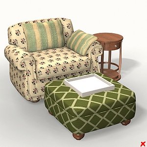 3d armchair chair model