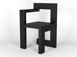 3d model asymmetrical steltman chair designed