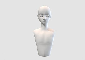 3D male upper body