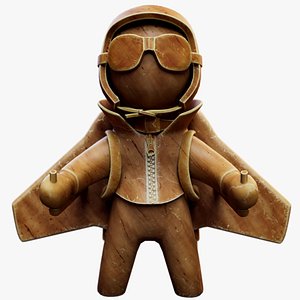 3D model Wooden Rocketman