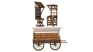 Medieval Market Stall collection model