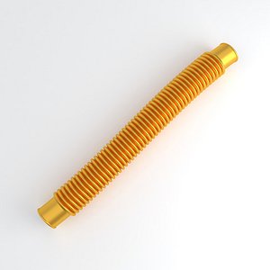 3D model Hog Oval Corrugated Hose 01 Gold