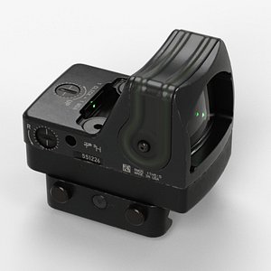 3D Trijicon RMR Dual Illuminated and 45 Degree Mount model
