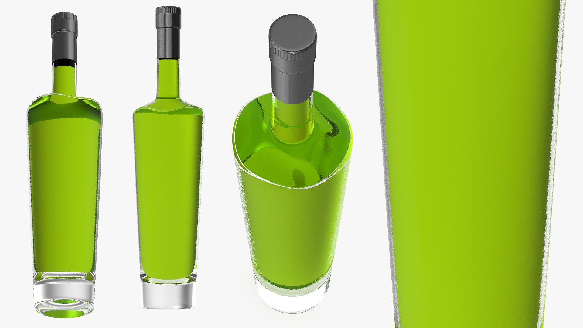 Absinthe Bottle 3D Model - TurboSquid 1648643