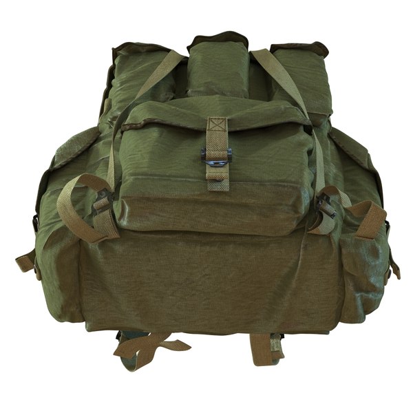 military backpack 2 3d model