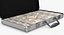 Caja de aluminio llena de dinero