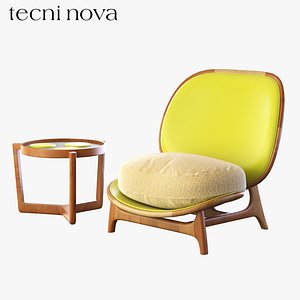 3D armchair table outdoor model