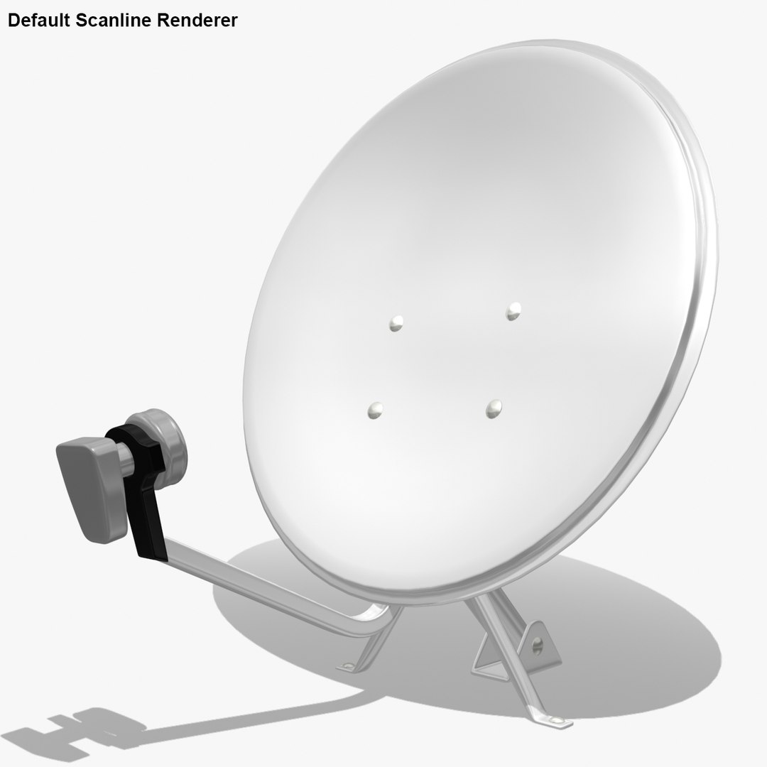 3d model realistic home satellite dish
