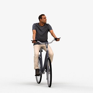 3D Basics0855 - A set containing 5 models of male and female adults in casual attire in public settings