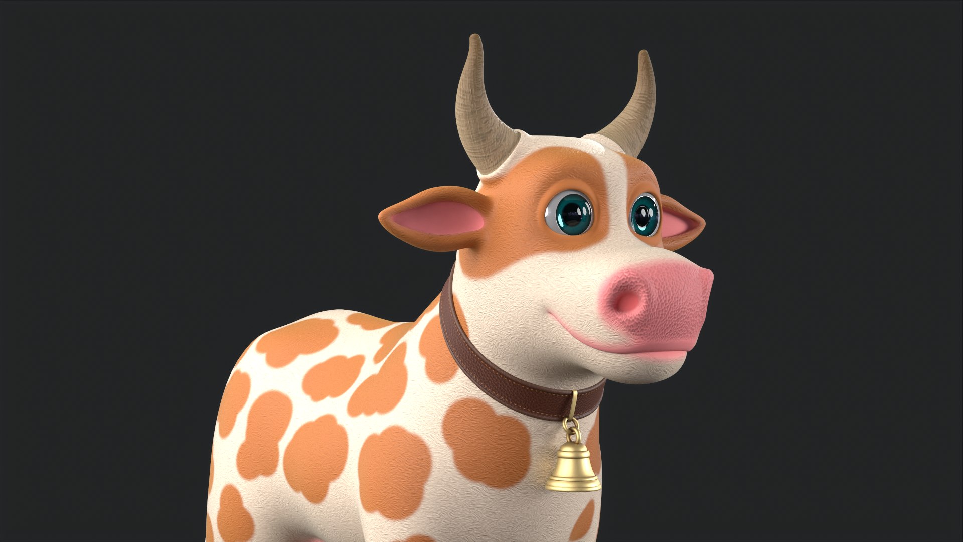 3D model Cartoon Cow V3 - TurboSquid 2097865
