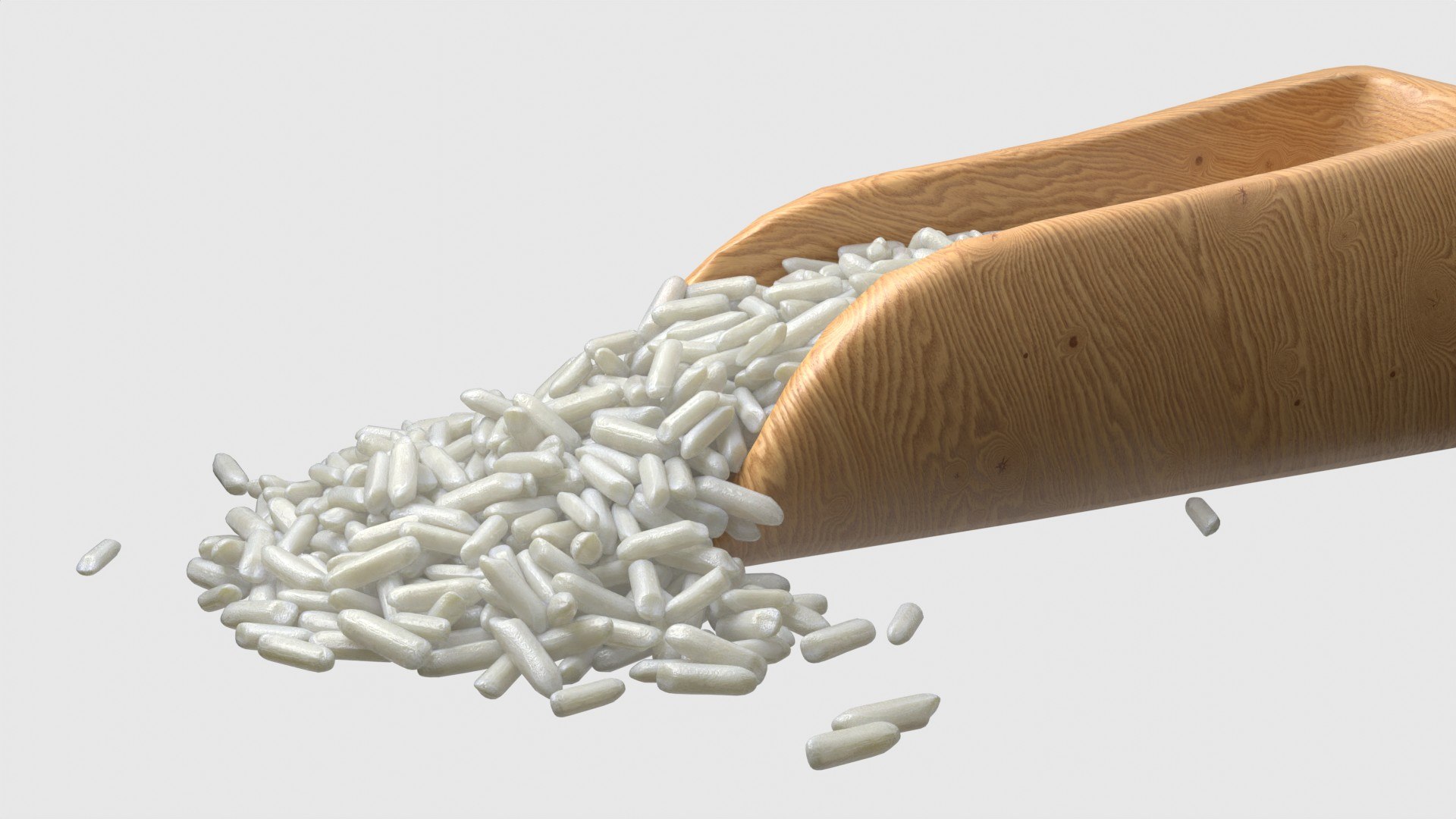 Raw White Rice Scoop 3D - TurboSquid 2397356