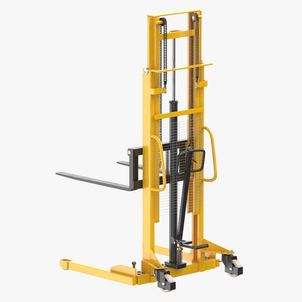 Forklift Straddle Raised Clean and Dirty 3D model