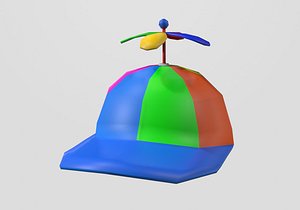 colorful headgear Low-poly 3D model