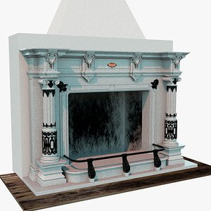 3D Old Fireplace