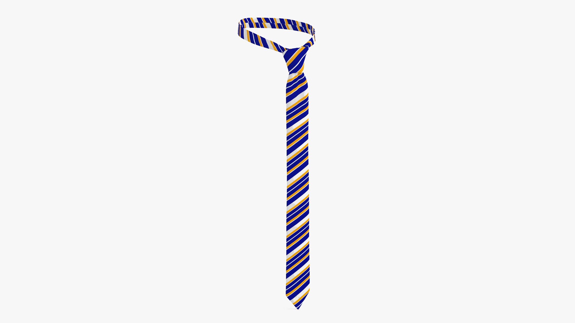 Classic Striped Necktie 3D model preview