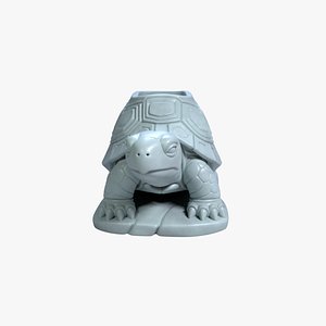 3D Tortoise Pen Holder Nature-Inspired Desk Organizer STL File 3D Printable