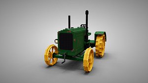 Retro tractor 3D model