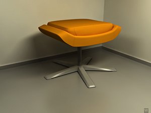 3d model apricot lampart chair