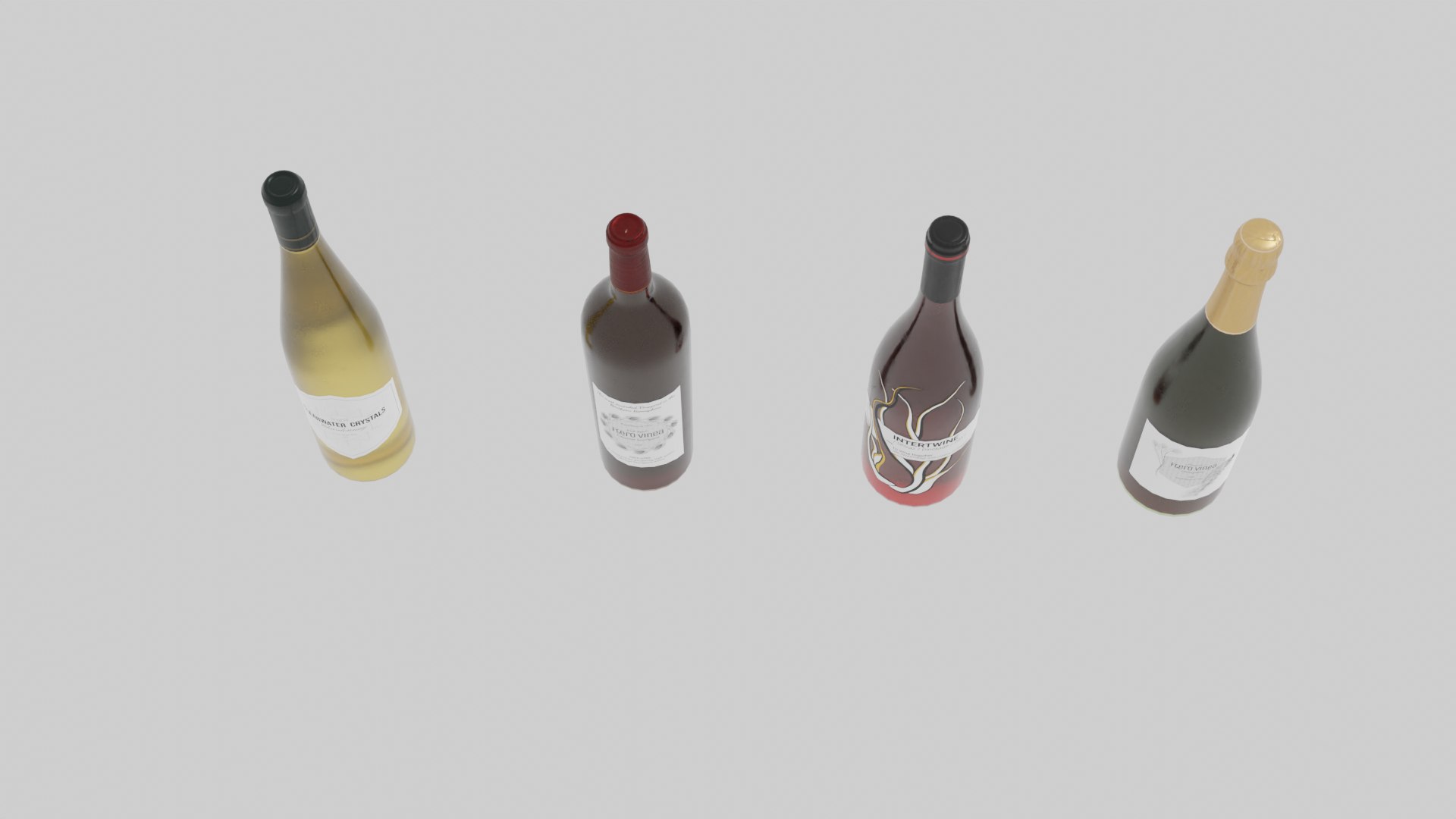 Bottles Of Wine 3d Model - Turbosquid 2143437