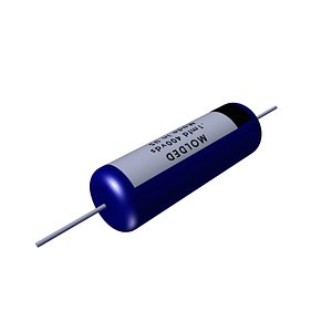 3D model capacitor 1 molded blue