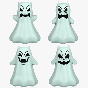 3D model cartoon ghost toon